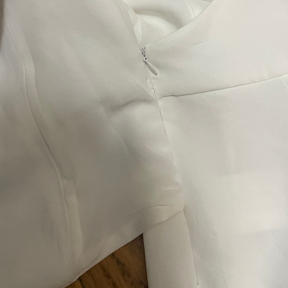 Zara White Sleeveless Wide Leg Jumpsuit Wrap Front Statement Women's S NWT - Picture 6 of 8